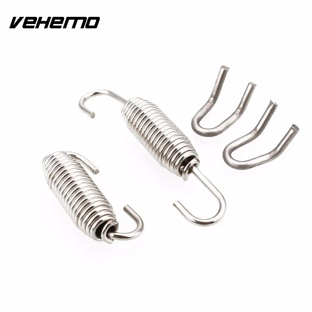 Vehemo 2 шт. Модифицированная выхлопная труба мотоцикла пружинная Монтажная пружина