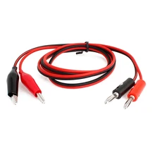 Dual Alligator Clip Banana Plug Multimeter Test Lead