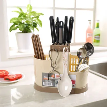 

Tableware Dish Shelf Rack Spoon Chopsticks Storage Organizer Dinnerware Spoon Fork Dryer Plastic Container Kitchen Accessories