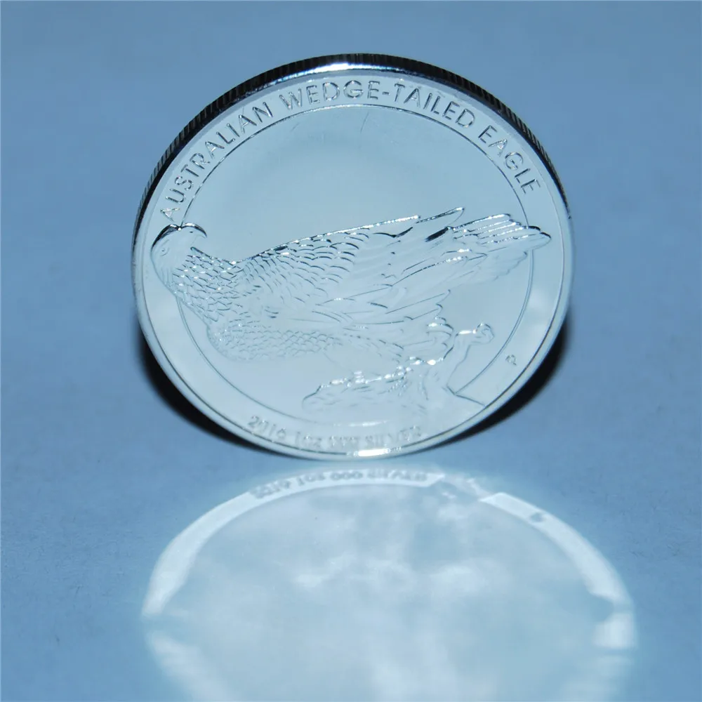 Австралия 1 унция Серебряная монета,,, Мятная, 999 Серебристая Австралия клиновидный хвостый Орел, горячая Распродажа Серебряная монета высокого качества копия