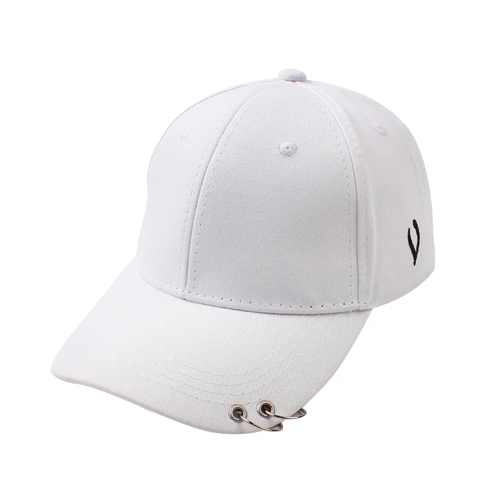Iron Ring Men's Snapback Hat Black White Baseball Cap For Women Letter V Hip-Hop Baseball Caps Fashion Women Men Snapback Hat  (4)