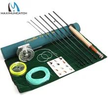 Maximumcatch углеродное волокно Fly Rod 9FT 5WT 7 шт. ALC 5/6WT Fly Reel WF5F Fly Line аксессуары для рыбалки нахлыстом Combo