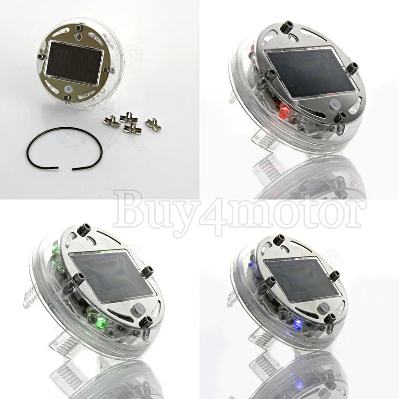 

4PCs/lot Colorful RGB Waterproof Flash Glare Tire Decorative Neon Light Car Solar Wheel Lights Packing Car Styling #4509*4