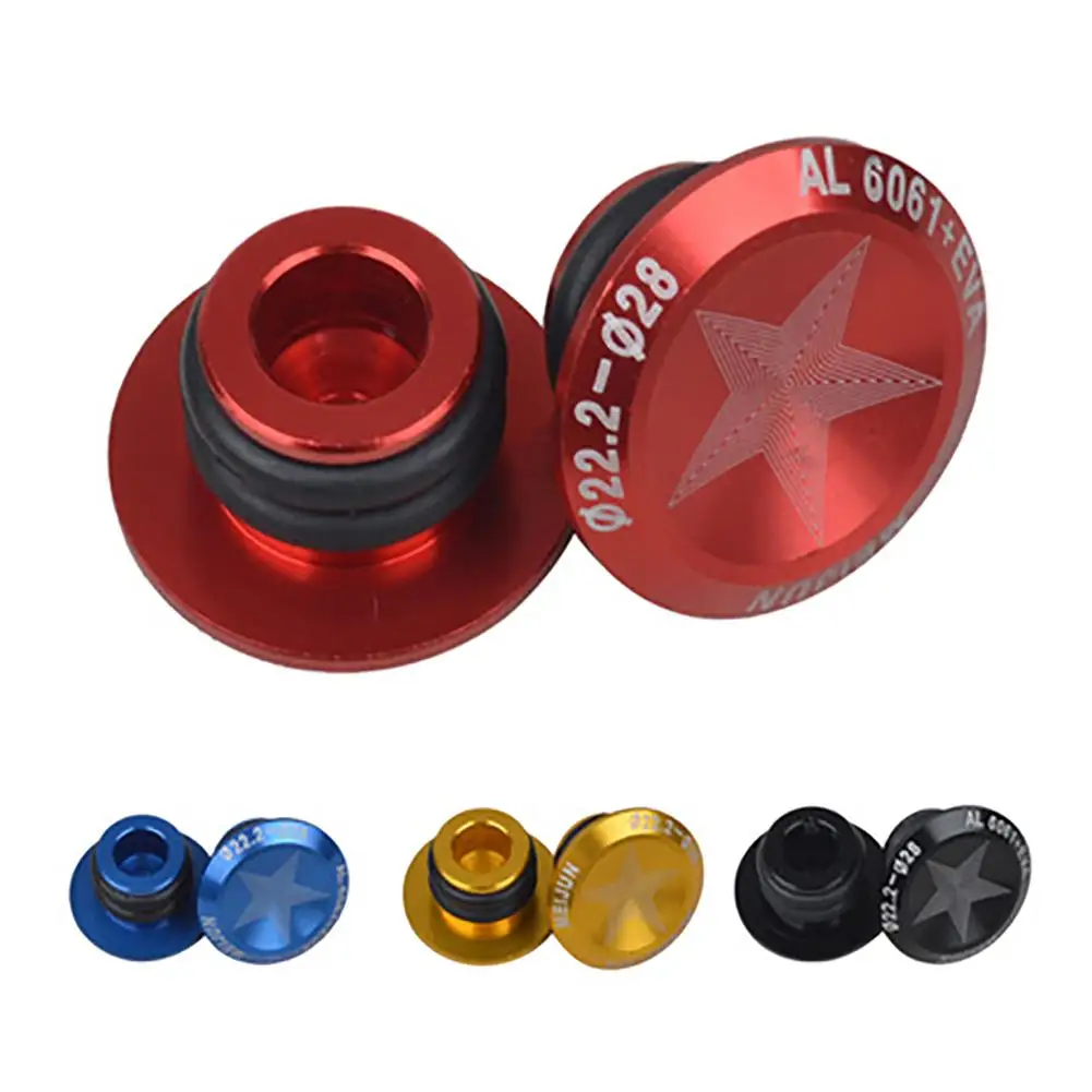 buy MTB Road Bicycle Handlebar End Plugs Aluminum Alloy Handlebar Caps Plug Hot Sell Handle Bar End Stoppers