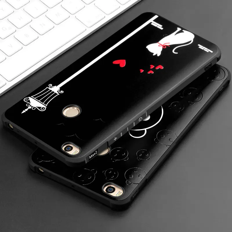 COCOSE 3D Relief Patterned Cartoon Cute Soft TPU Silicone Shockproof Cover Case For Xiaomi Max 2 Mi (6.44inch) |