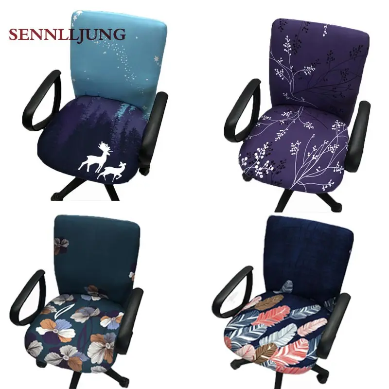 

Elasticity Office Computer Chair Cover Side Arm Chair Cover Recouvre Chaise Stretch Rotating Lift Chair Cover Without Chair