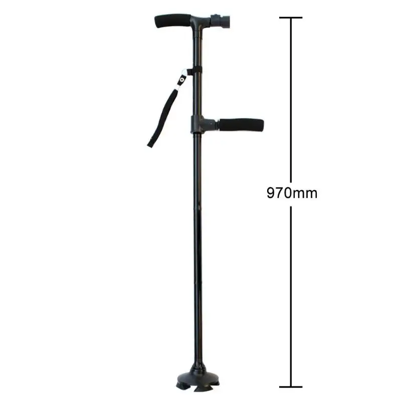 Telescopic Walking Sticks for Elderly Folding Walking Cane LED Trusty Lightweight Aged Old Men T Handle Trekking Hiking Poles