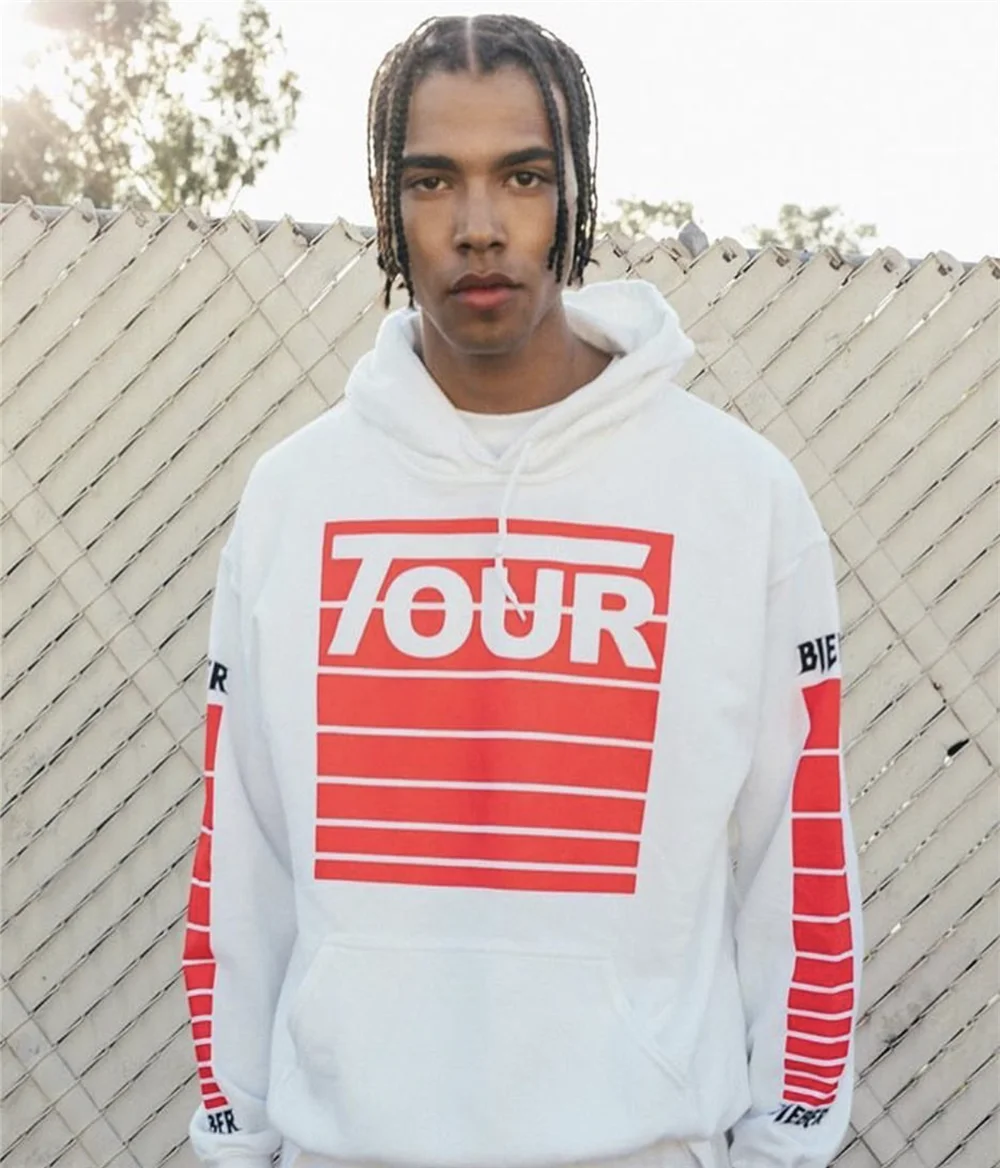 Justin Bieber Purpose Tour Hoodies Hip Hop Men Women Clothes Stadium Hoody Sweatshirts Stripes Hooded Fleece Jumper Pullovers
