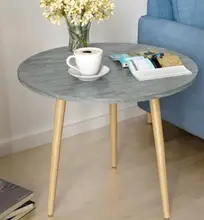 60*52CM Living Room Corner Table Round Dining Table Modern Coffee Table Sofa Side Tea Table