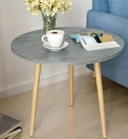 60*52CM Living Room Corner Table Round Dining Table Modern Coffee Table Sofa Side Tea Table