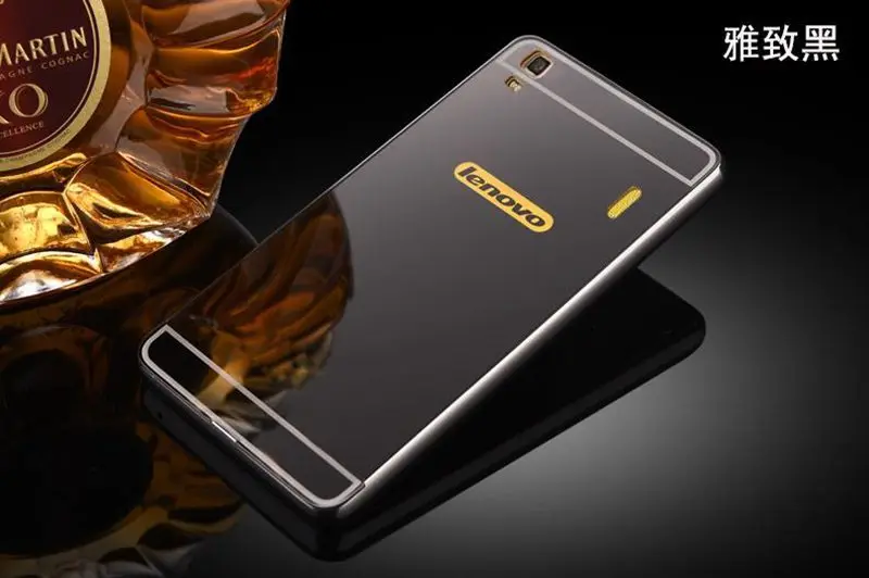 TUKE teléfono caso para Lenovo K3 Nota de aluminio caso de marco de Metal para Lenovo K3 nota A7000 espejo acrílico cubierta Fundas