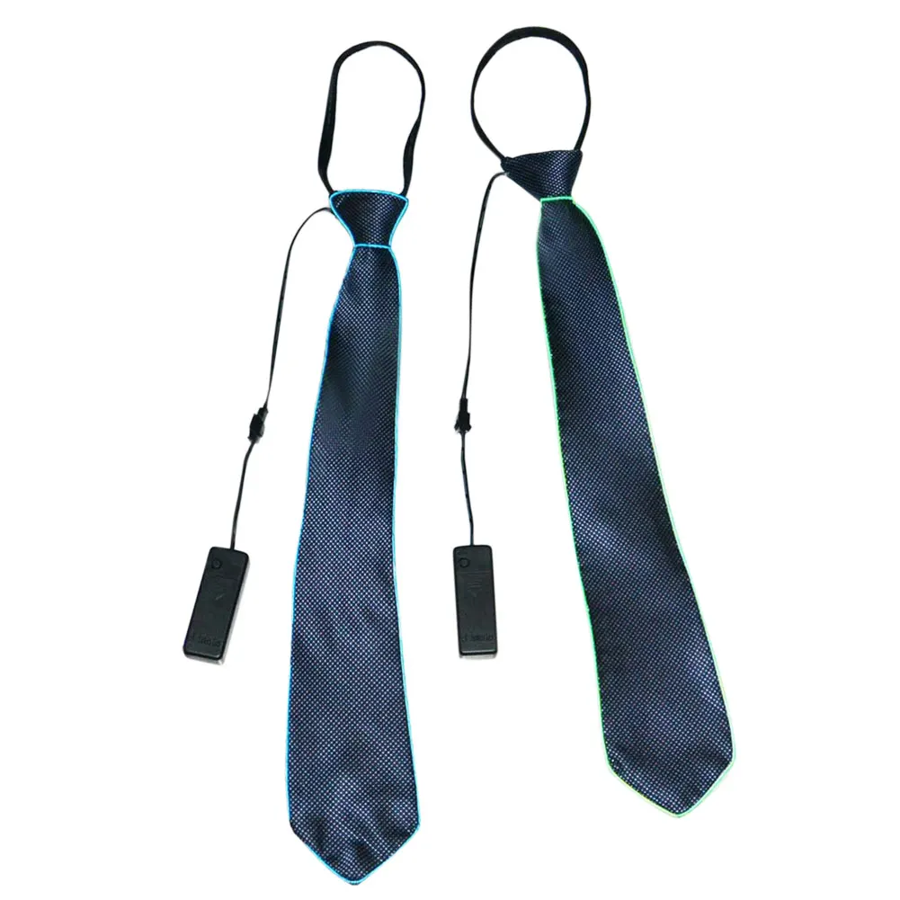 Glowing LED Flashing Tie Striped Light Up Luminous Necktie Novelty Men