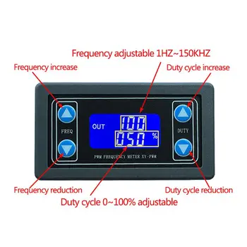 

1Hz-150Khz 3.3V-30V PWM Board Module Signal Generator PWM Pulse Frequency Duty Cycle Adjustable Module LCD Display