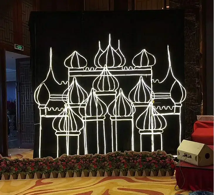 Wedding celebration indoor outdoor camera photography large stage decoration background props iron 
