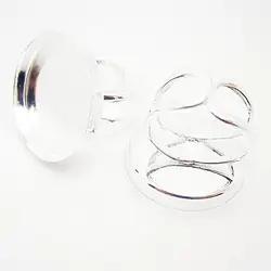 100 шт. кольцо из стерлингового серебра 925 база fit 25 мм установка кольца заготовки для персонализации DIY ювелирных изделий