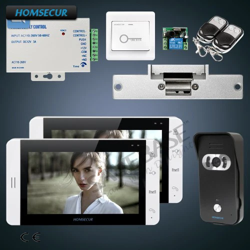 

HOMSECUR Video Door Phone Intercom System + 7" LCD Monitor with Video Recording, Photo Taking and OSD Menu