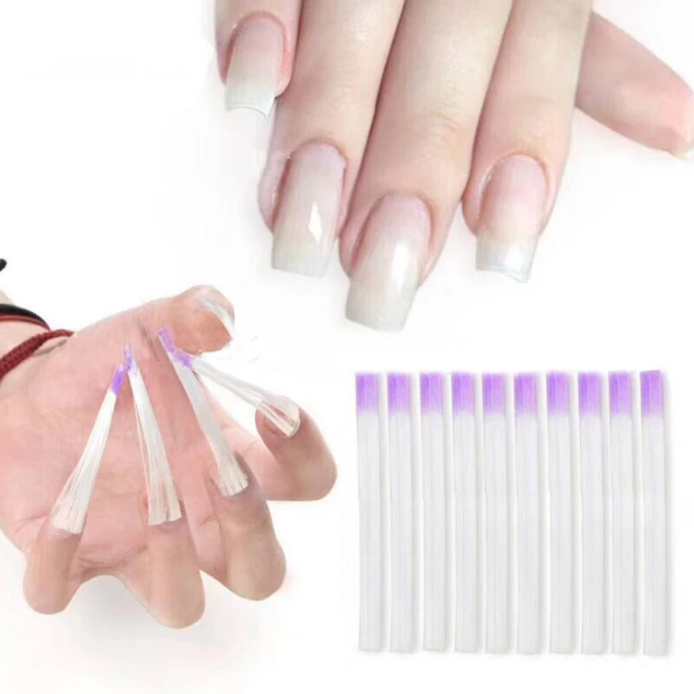 

10 pcs/pack Nails Extension for Nail Building Nail Form Fibernails Extension Acrylic Tips Manicure Fiberglass Extension Fiber