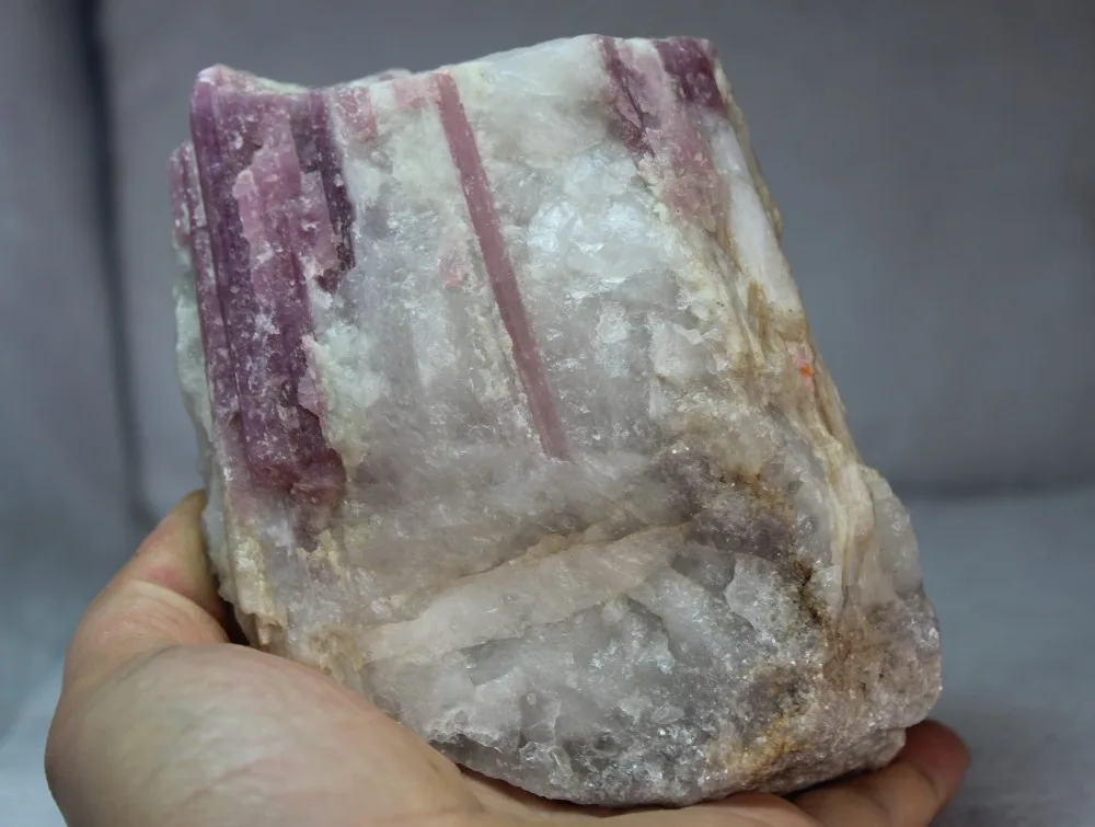 

3.65lb Natural red tourmaline quartz Crystal Mineral Specimen 4266