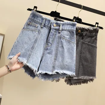

Summer Women Shorts 2019 Fashion New Large size Loose High waist Female Denim Shorts Thin Ladies Wide leg Short Pants WIN802