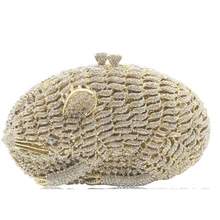Для женщин светская золото Стразы Кристалл вечерние сумочки-клатча свадебное платье свадебные алмазные цепи плеча Сумки мини кошелек