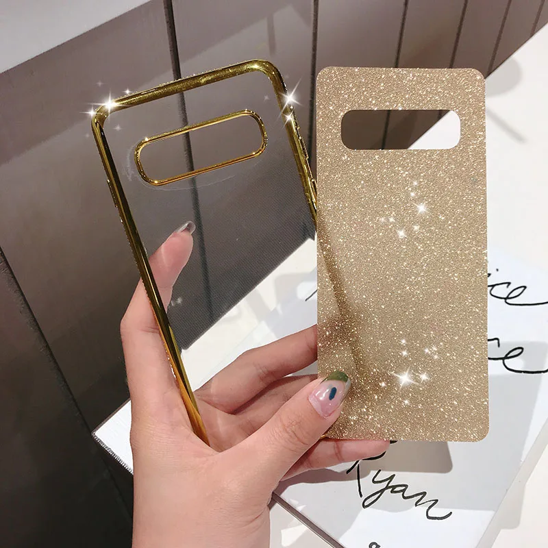 Glitter Diamond Bling Soft TPU Case Cover sFor Samsung S10e S10+ Note 9 A6 A8 A7 2018 A750 Slim Plating Phone Coque Shiny Fundas (14)