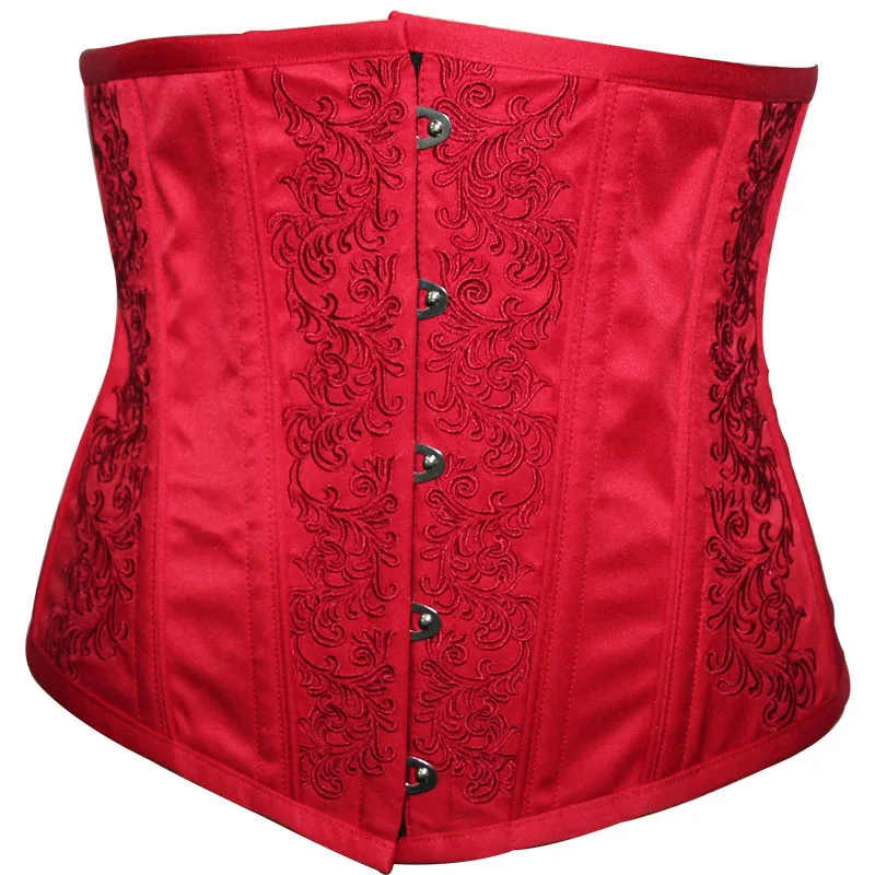 Woman Slimming Waist Trainer Body Shaper Corset Sexy Waist Control Underbust Corsets Vintage Embroidery Steel Bone Corset Gotico (4)