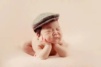 

0-3 months baby boy hat and Tie back Newborn Photography Prop Cute little gentleman Baby Hat Newborn Baby Costume