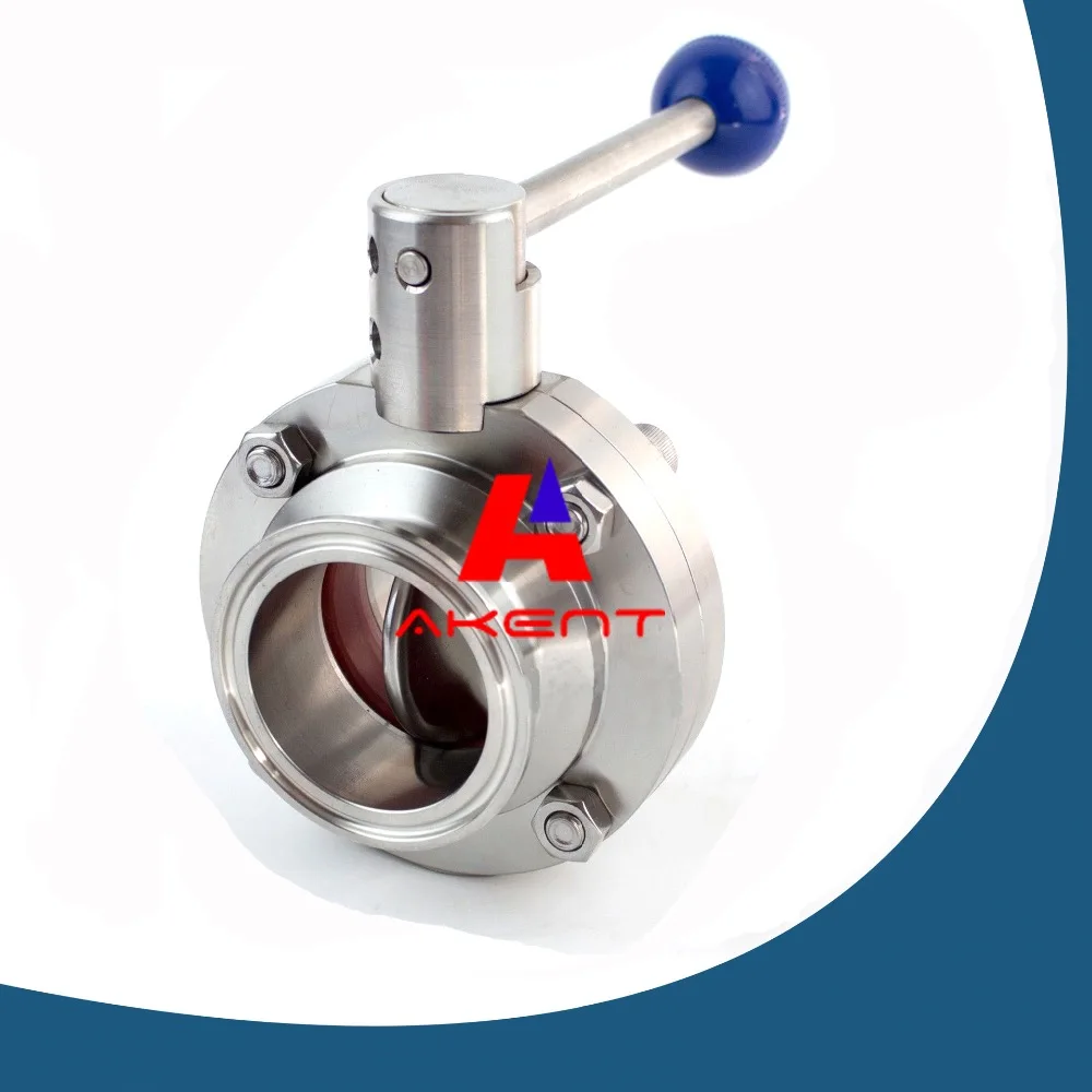 1.5" Sanitary Stainless Steel 304 Butterfly Valve Tri Clamp Silicone