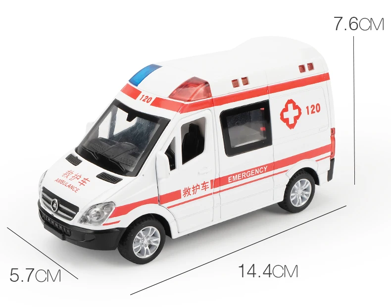 1:32 город литья под давлением скорая помощь игрушечный автомобиль модель светильник с открытой дверью ambulancia oyuncak Развивающие детские игрушки для детей