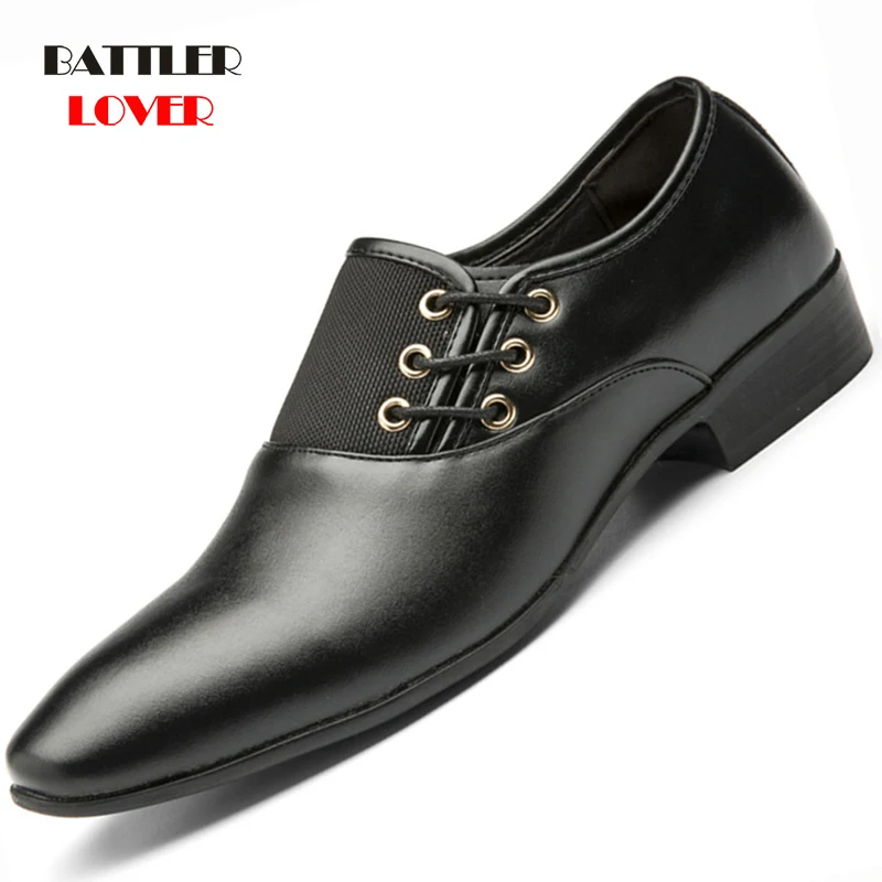 Big Size 38-48 Men Dress Shoes Quality Men Formal Shoes Lace-up Men