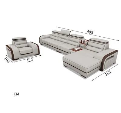 Современный дизайн, диван из натуральной кожи для гостиной, мебель для дома