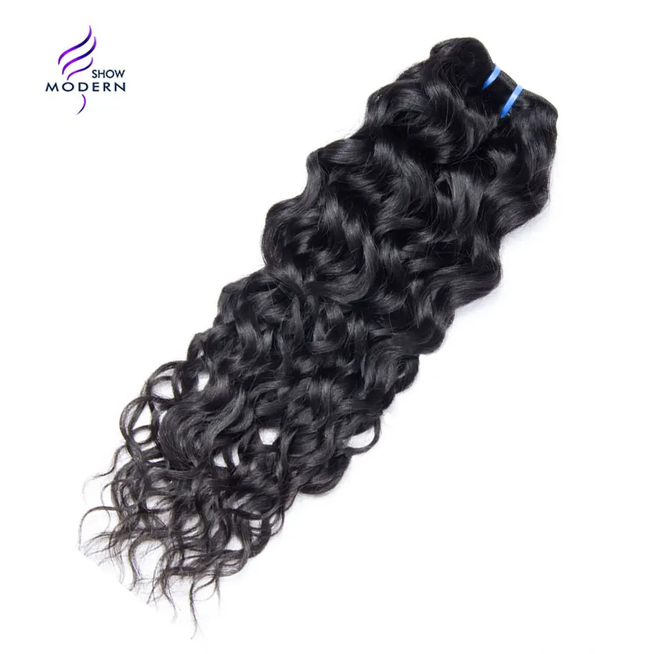 Современный шоу волос бразильские волна воды Weave Связки 100% Пряди человеческих волос для наращивания 1 3 4 шт. только не Волосы remy 10-28 дюймов