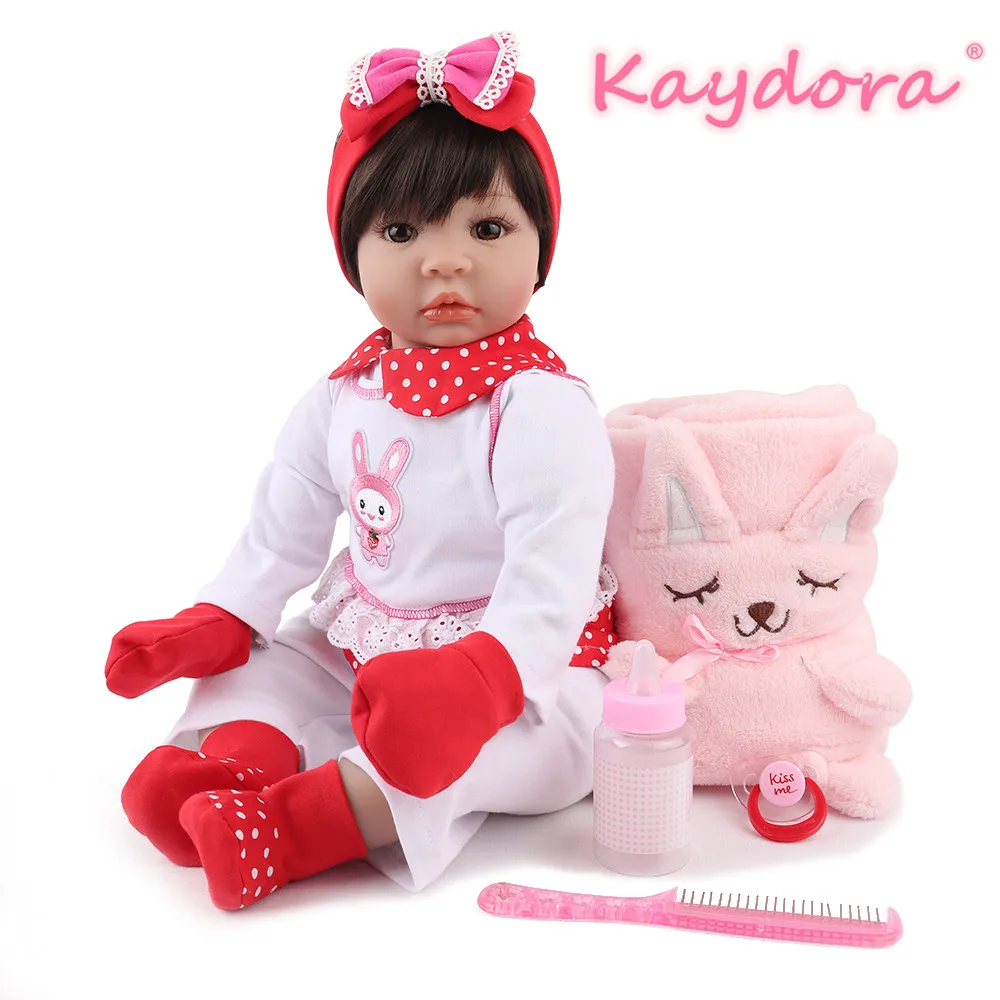 

Baby Reborn lol doll 55 cm Silicone Girl Toys Educational Princess Doll Lifelike Vinyl DIY Baby Dolls Gift For Christmas Kaydora