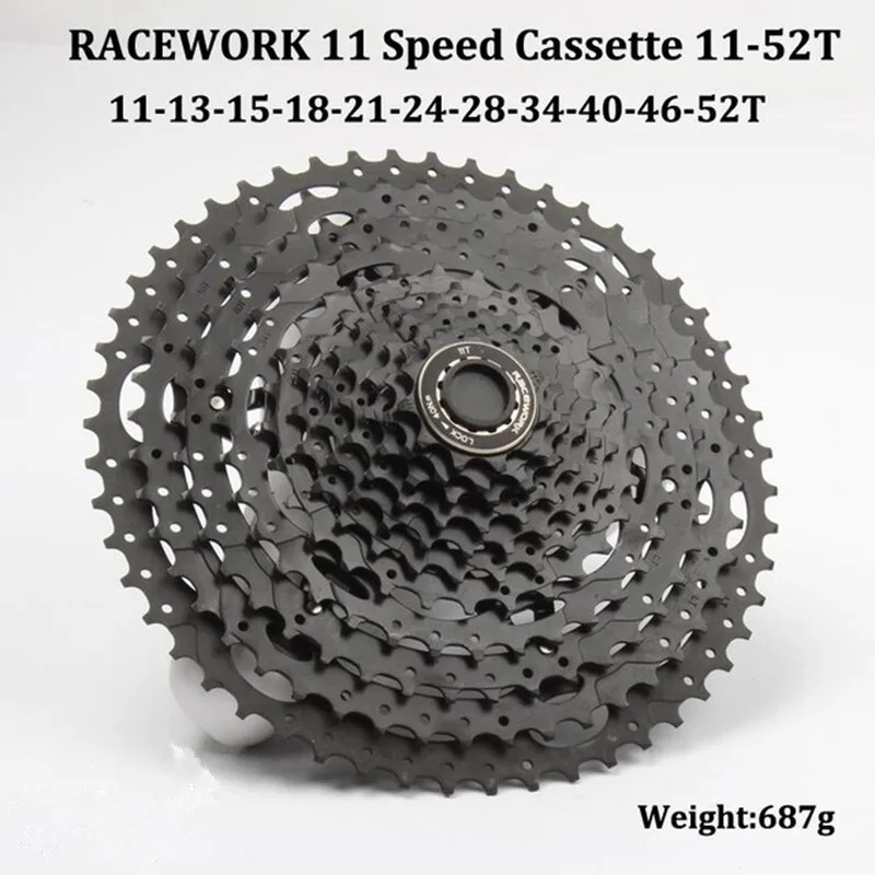 Кассета маховика для горного велосипеда RACEWORK 11 42 46 50T 52T 10/11/12 скорости|Храповик