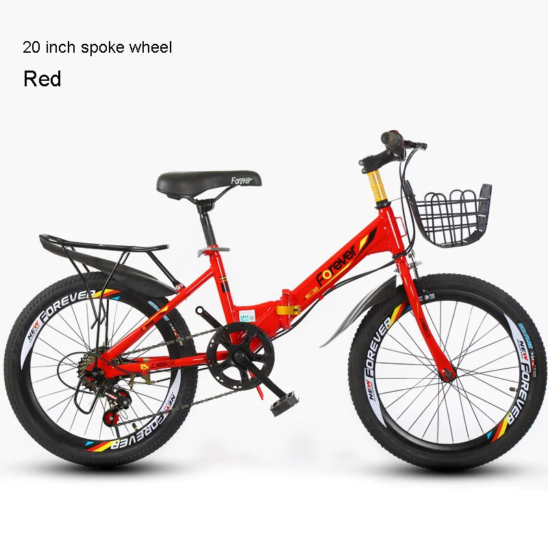 6 speed R FT 20 дюймовая детская горный велосипед складной Велосипедный спорт с одной скоростью и 6 переменная скорость/детский велосипед студент подарок куртка из искусственной кожи для мальчиков и девочек - Цвет: 6 speed R FT