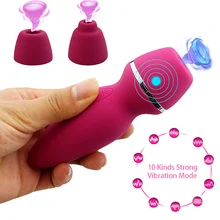 Nipple Sucker Clitoris Stimulation Dildo Vibrator 10 Speed Vibration Sex Toys for Women Masturbation Tongue Sucking Erotic Toys