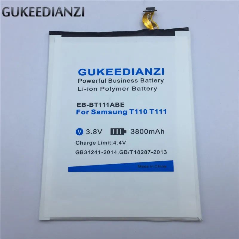

GUKEEDIANZI Tablet Battery EB-BT111ABE For Samsung GALAXY Tab 3 Lite SM T111 T110 T115 3800mAh Replacement Batteries