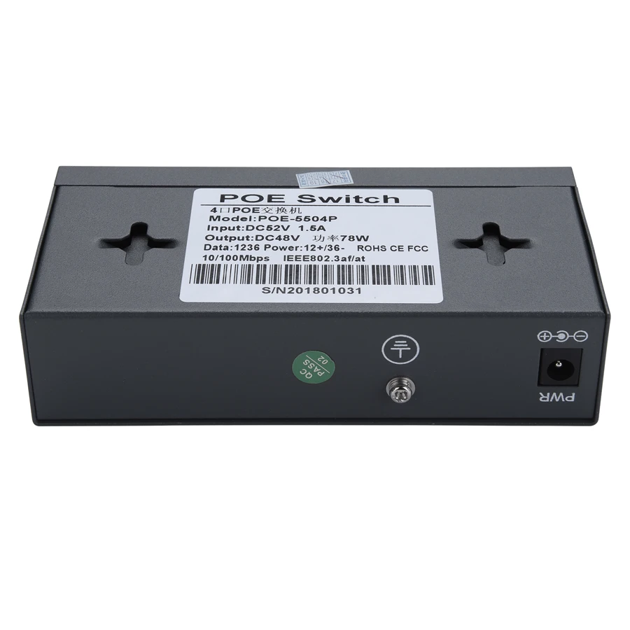 Переключатель Hamrolte POE 4CH IEEE802.3af 10/100 Мбит/с умный переключатель для IP Камеры NVR