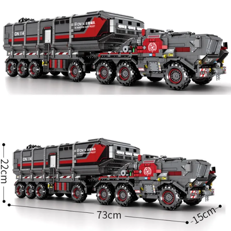 Wandering-Land-CN171-Bucket-Carrier-vehicle-Scoop-truck-fit-legoings-Military-Technic-SWAT-city-Building-Block