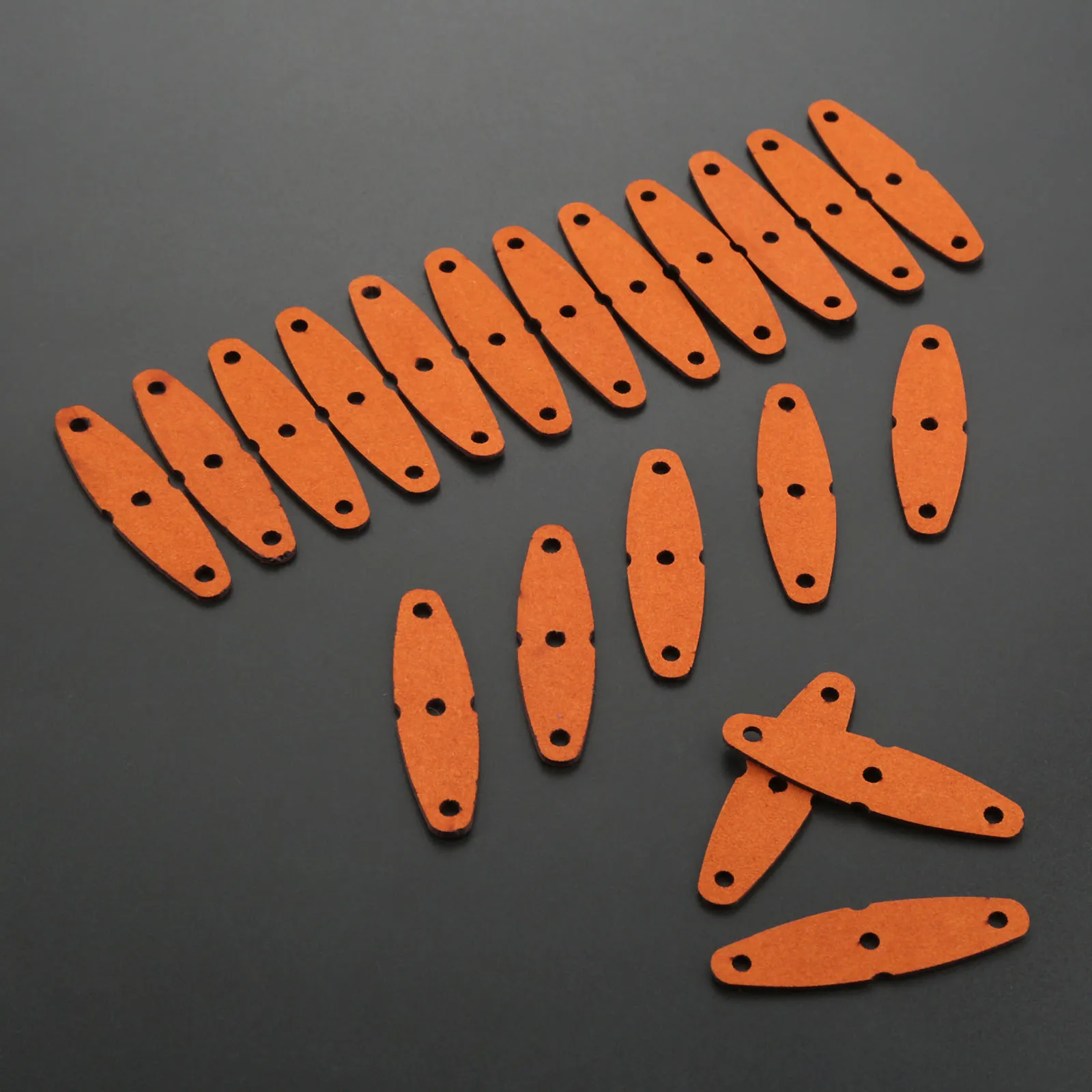 20pcs Brown Slingshot Pouches Pouch Microfiber Leather with Holes