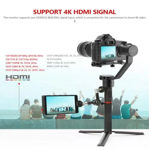 Bestview S5 5 дюйма 4K вход узкий экран боковой монитор для SONY NIKON CANON DSLR и ZHIYUN Crane 2/DJI RONIN