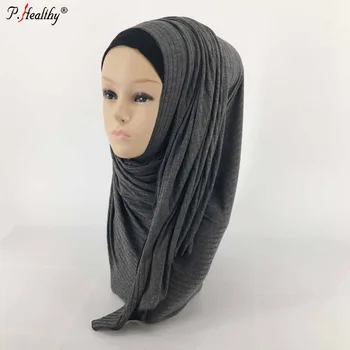 

High Quality Plain Colour Women Scarf Scarves Modal Cotton Jersey Muslim Hijab Long hawl Female Headscarf Islam Elastic Headband