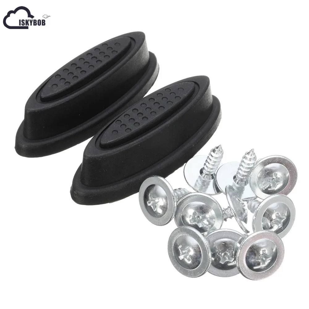 ISKYBOB 2X Replacement Plastic Luggage Stud Foot Feet Pad Black For Any Bags Kit Fashion Luggage Accessories For Luggage Bag New high quality luggage unicycle accessories 63mm 23mm new fashion replacement luggage universal casters silent wheels accessories