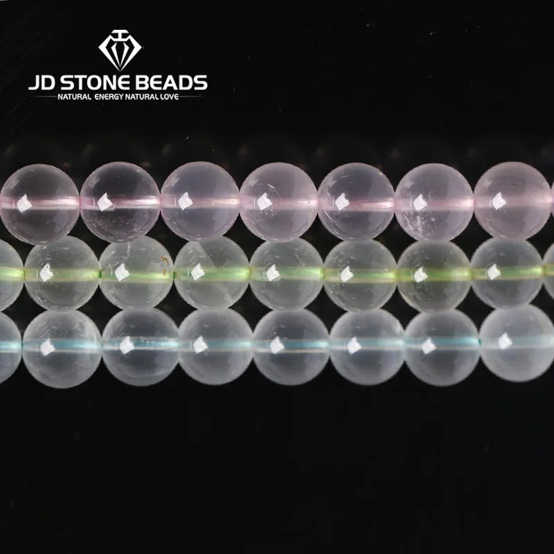 

Natural Ice Rose Quartz 6mm 8mm 10mm Pick Size High Quality Blue Green Crystal handmade DIY Accessory Gemstone Ornaments