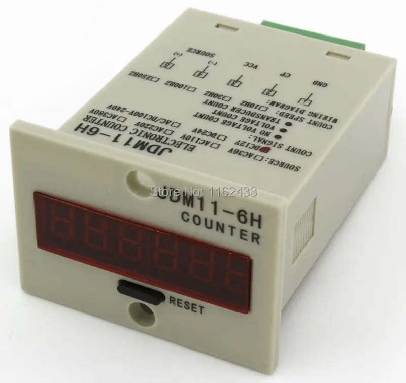 

JDM11-6H 5 pin DC 12V 6-36VDC NPN sensor signal input digital electronic counter relay JDM11 12VDC production counter