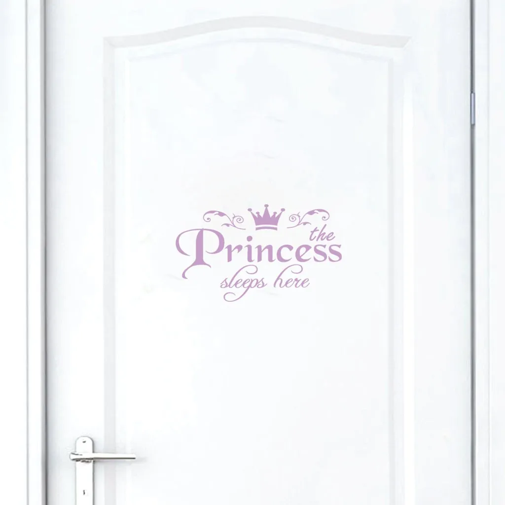 Буквы принцесса для детей девушка спальня двери наклейки на стены аксессуары для дома Самоклеящиеся Настенные обои наклейки