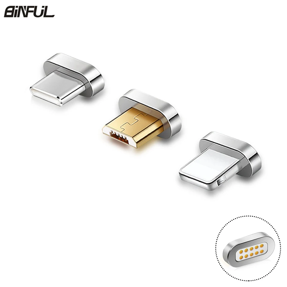 

Mini Magnetic Charger Cable Plug For Iphone X 8 7 6 Plus USB Type C Micro USB USB-C Magnet Charging Cabel Plug Converter Tipo C
