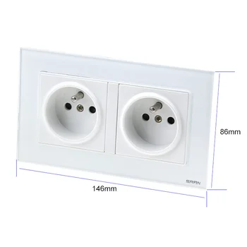

Double row multi-purpose foreign trade socket outlet standard socket French circular 2 hole socket with cylinder 16A