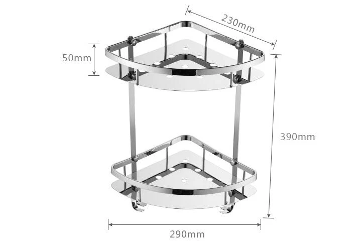 Угловые полки для ванной комнаты, матовый никель, нержавеющая сталь, настенное крепление, треугольная душевая стойка, аксессуары для ванной, 304 ML12