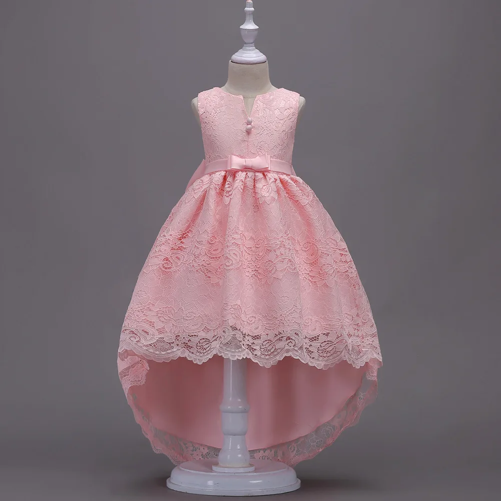 Летнее платье для детей; платье с цветочным узором для девочек; Вечерние платья на свадьбу; элегантные платья принцессы; CA689 - Цвет: Розовый